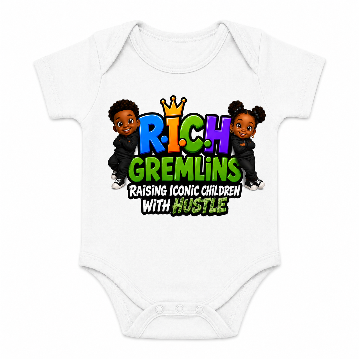 R.I.C.H Gremlins Onesie in White