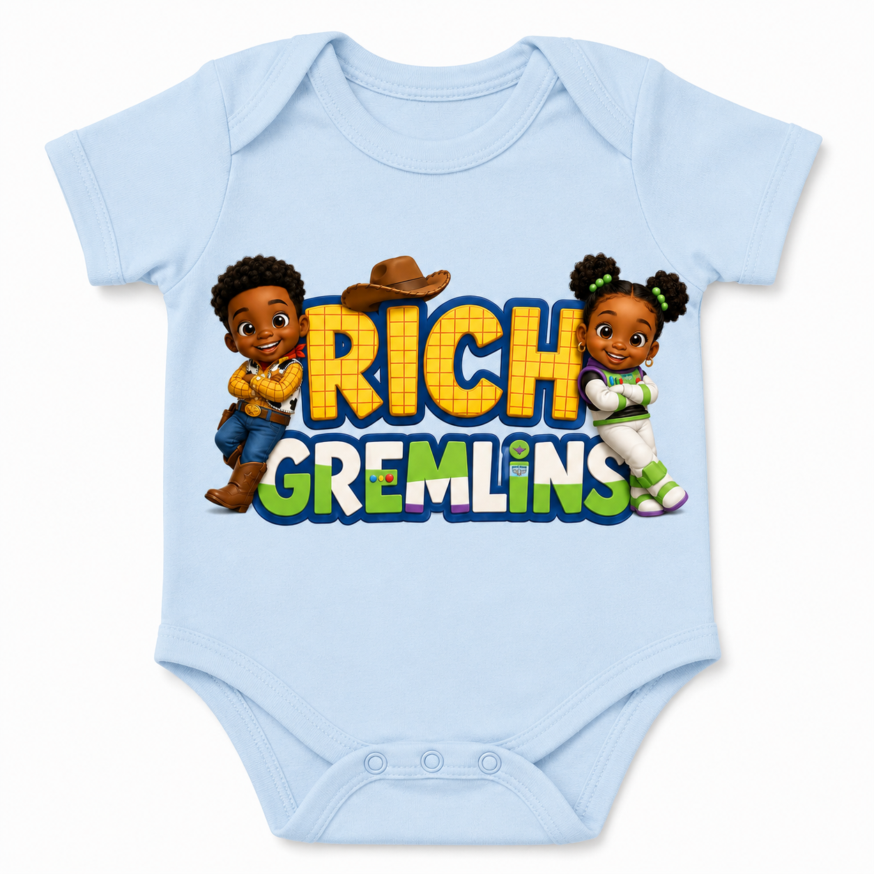 Rich Story Onesie in Blue