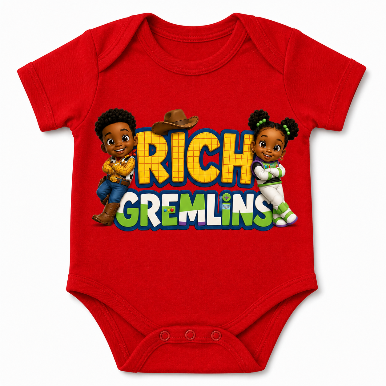 Rich Story Onesie in Red