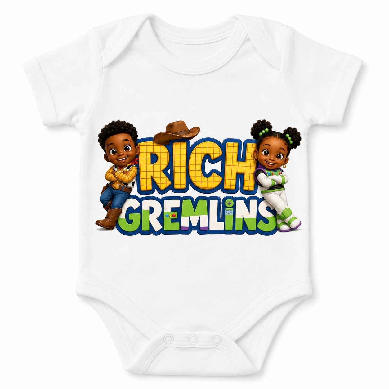 Rich Story Onesie in White