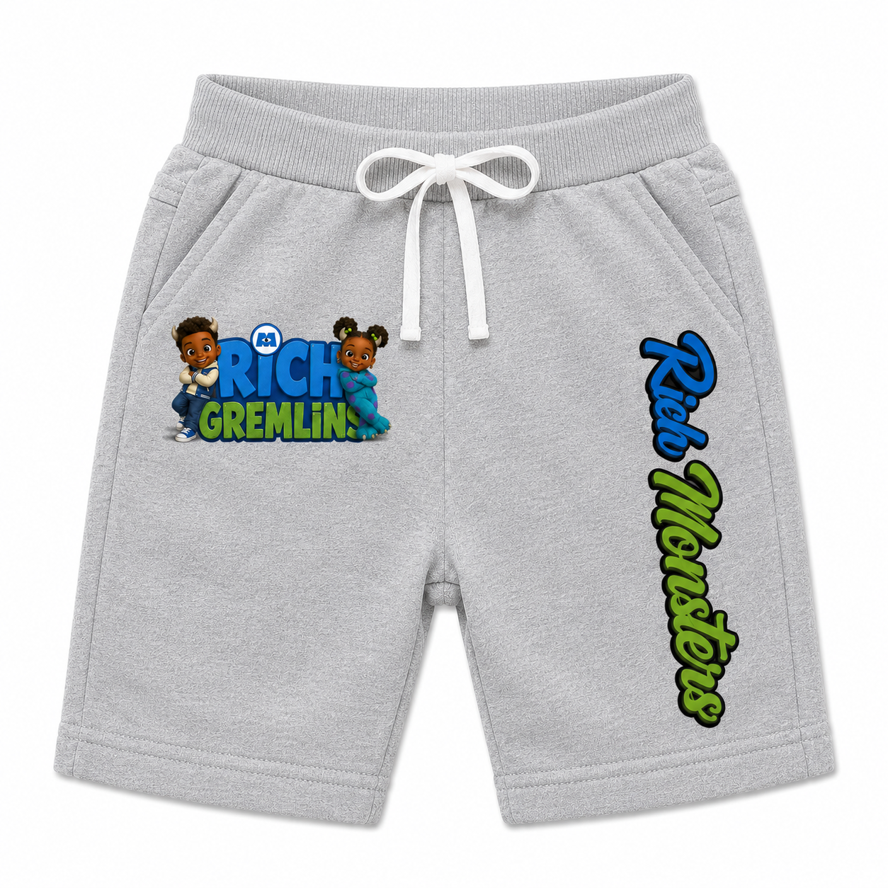 Rich Monsters Shorts in Gray