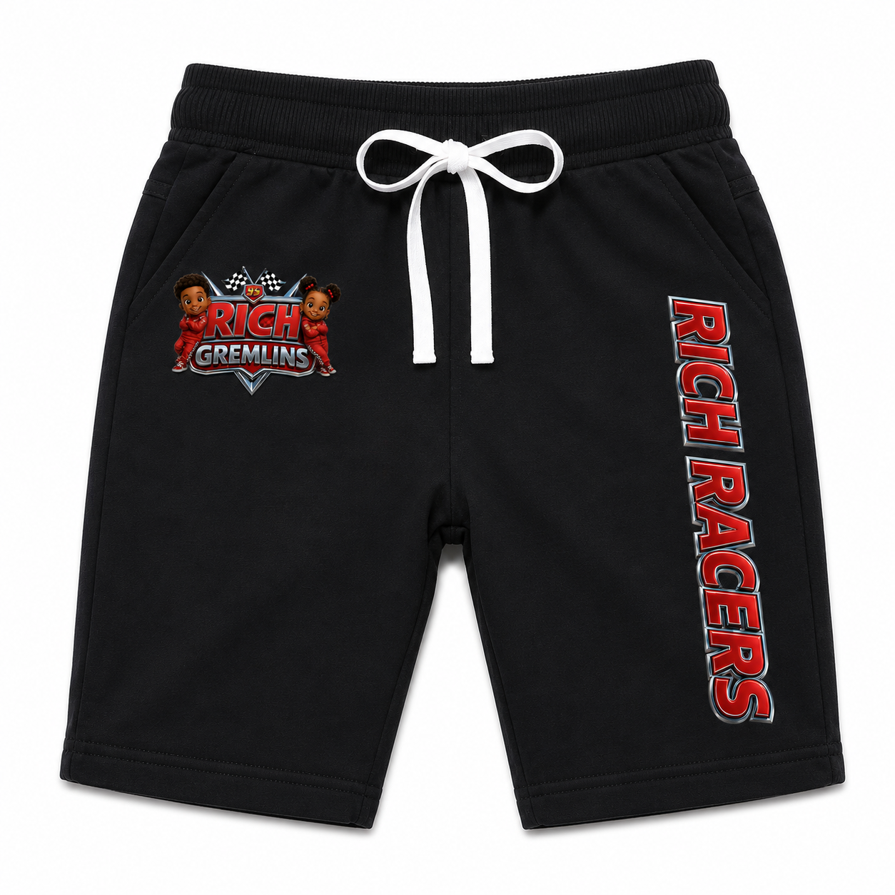Rich Racers Shorts in Black