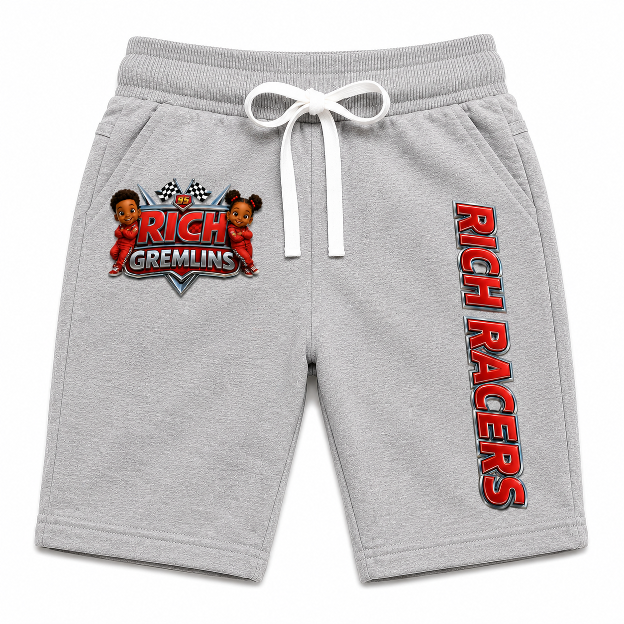 Rich Racers Shorts in Gray