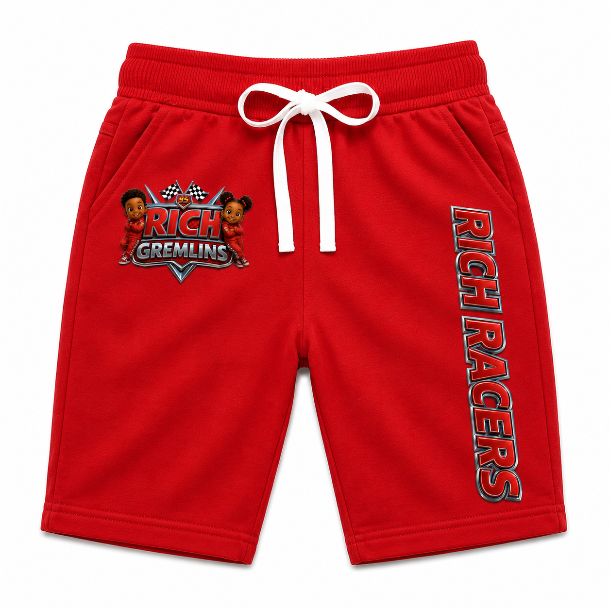 Rich Racers Shorts in Red