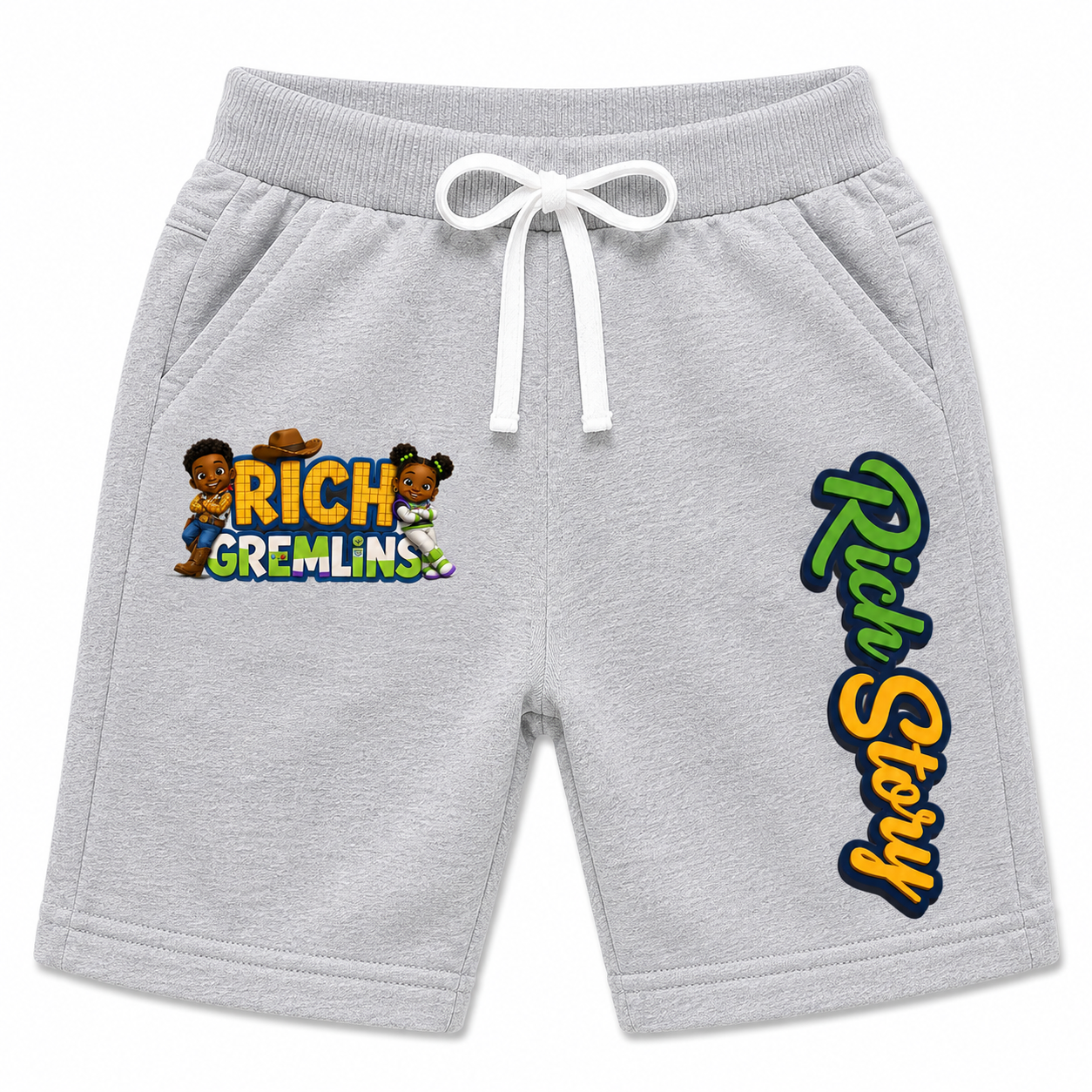 Rich Story Shorts in Gray